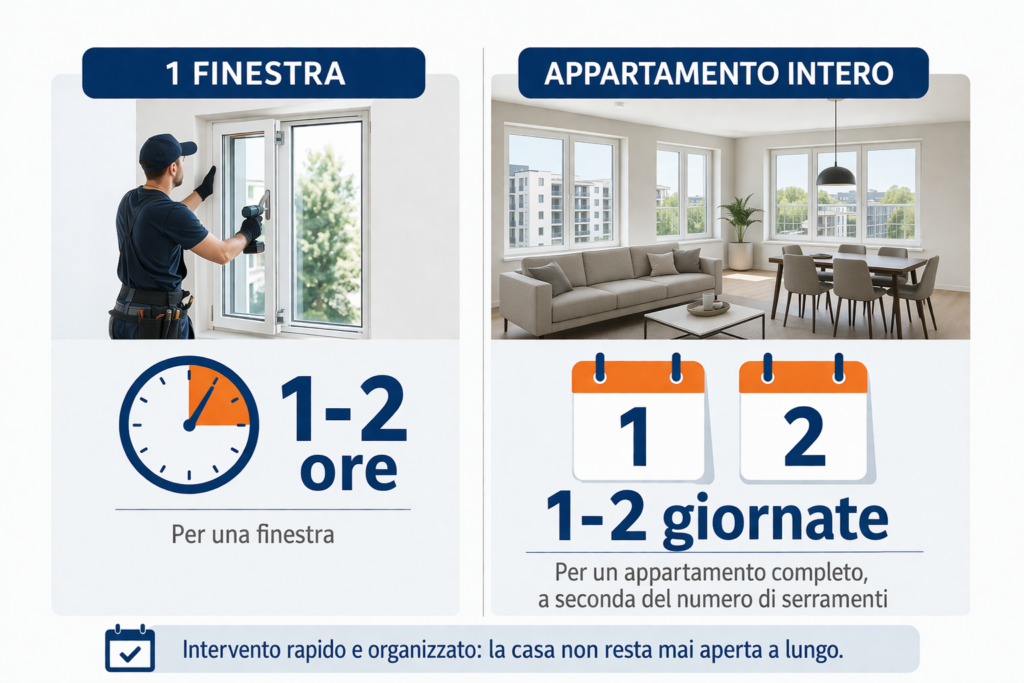 tempi sostituzione infissi