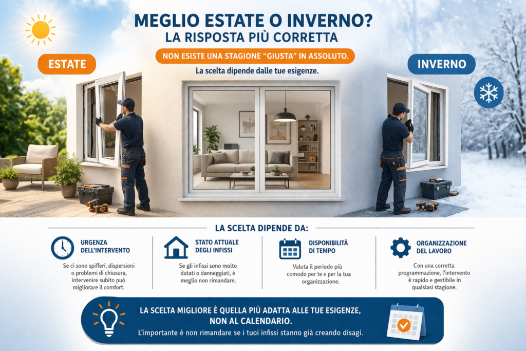 quando sostituire gli infissi estate o inverno