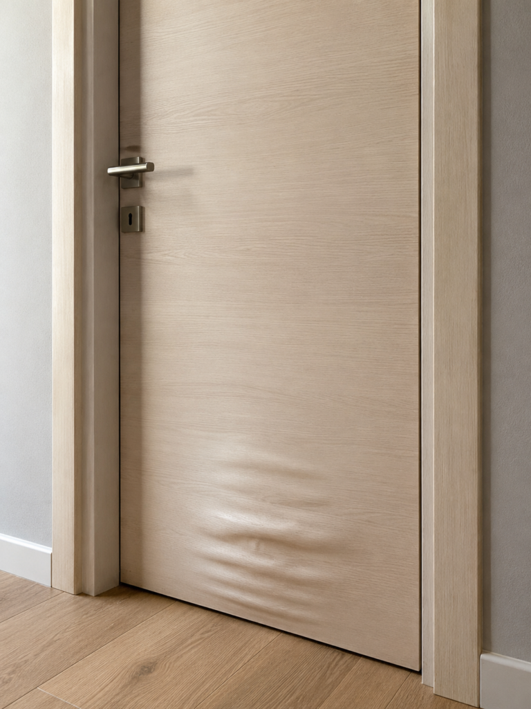 sostituire le porte interne con rivestimento danneggiato con rigonfiamenti