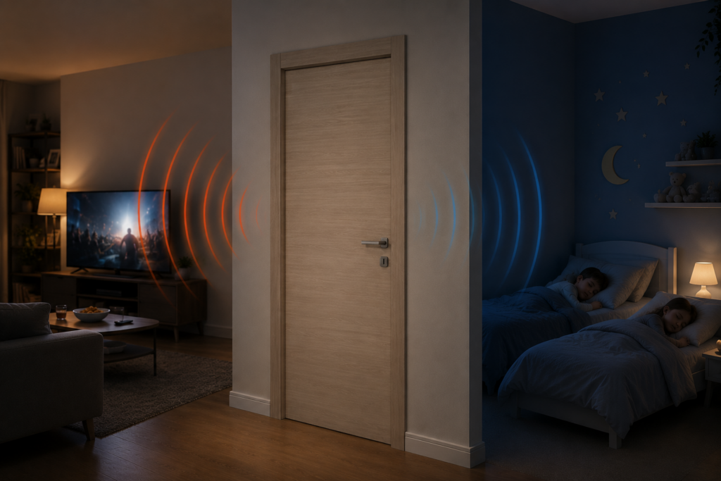 sostituire le porte interne per migliorare l'isolamento acustico tra gli ambienti