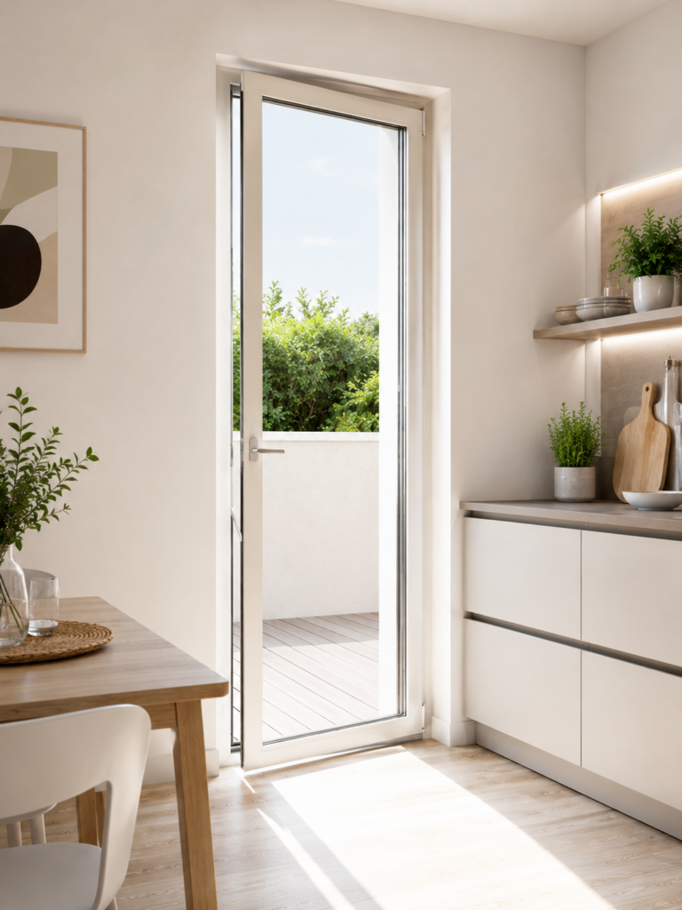 Infisso senza apertura a ribalta con ventilazione laterale Finstral